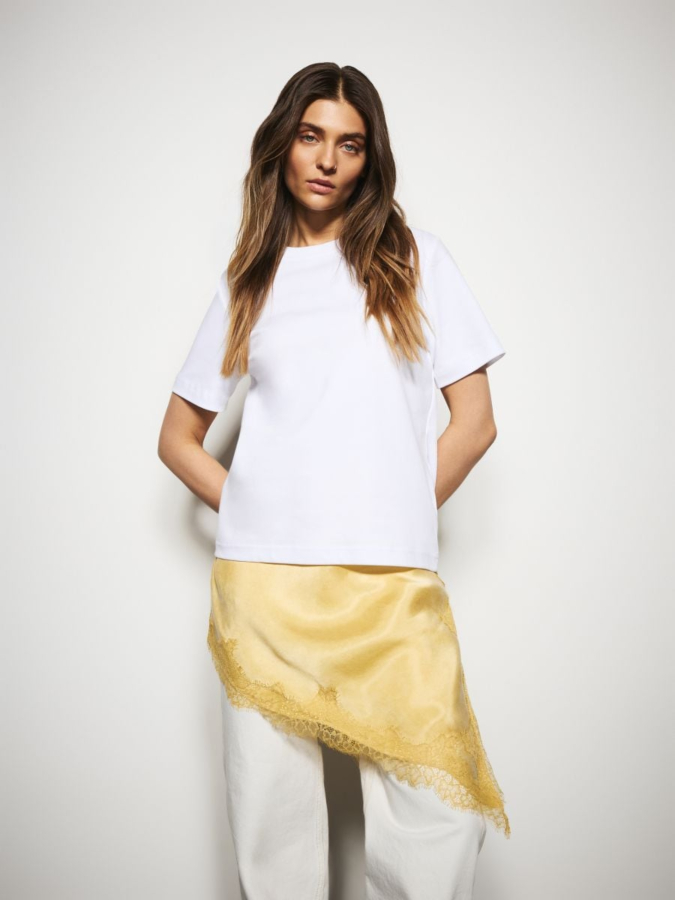 טי שירט כותנה ממורצרת