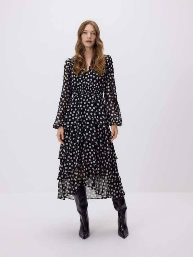 שמלת מקסי נקודות