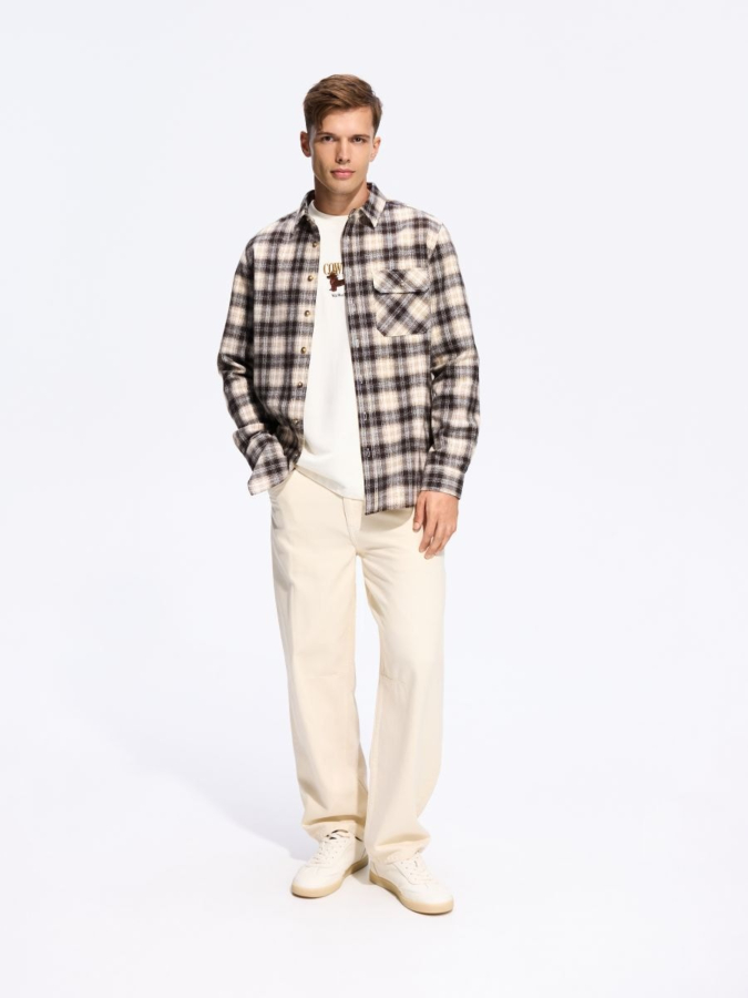 חולצת משבצות Regular Fit