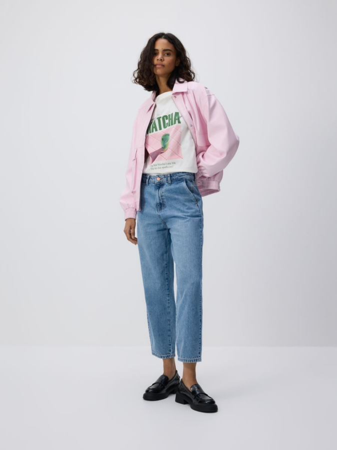 טי שירט כותנה עם הדפס