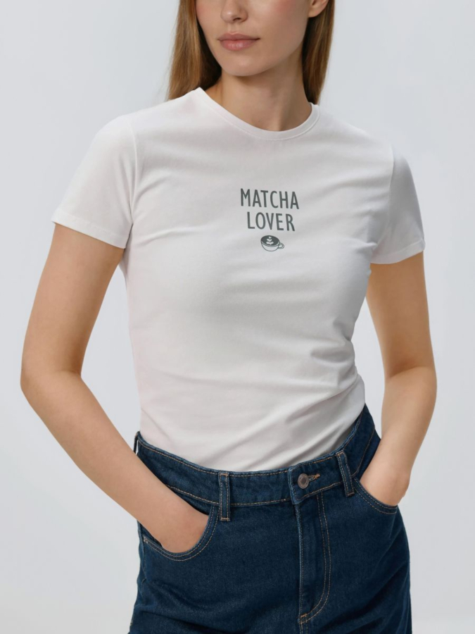 טי שירט עם הדפס matcha