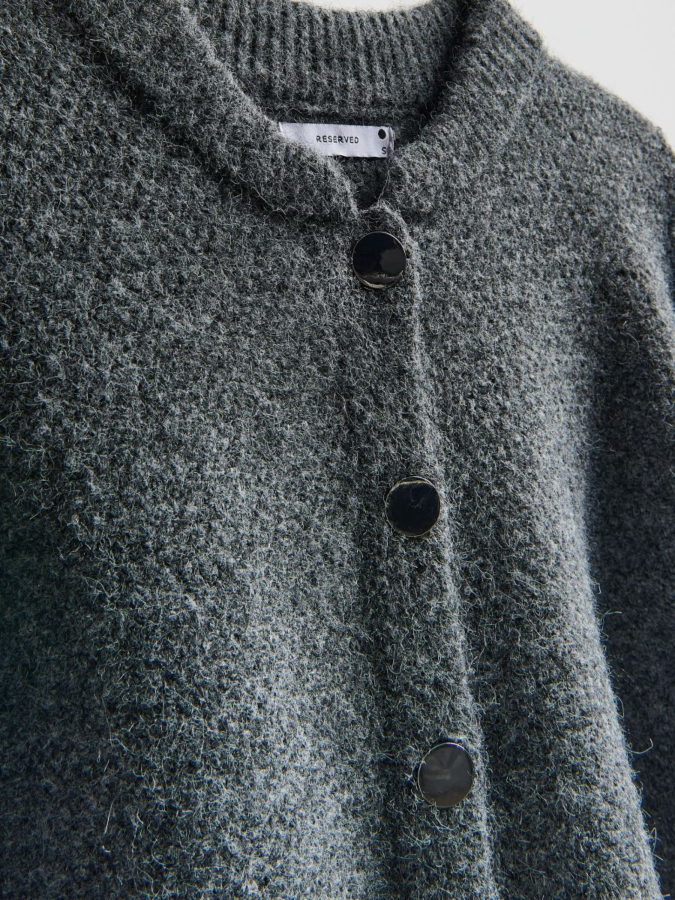 קרדיגן משולב צמר