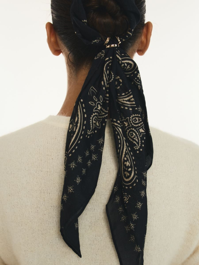 צעיף מבד כותנה משי