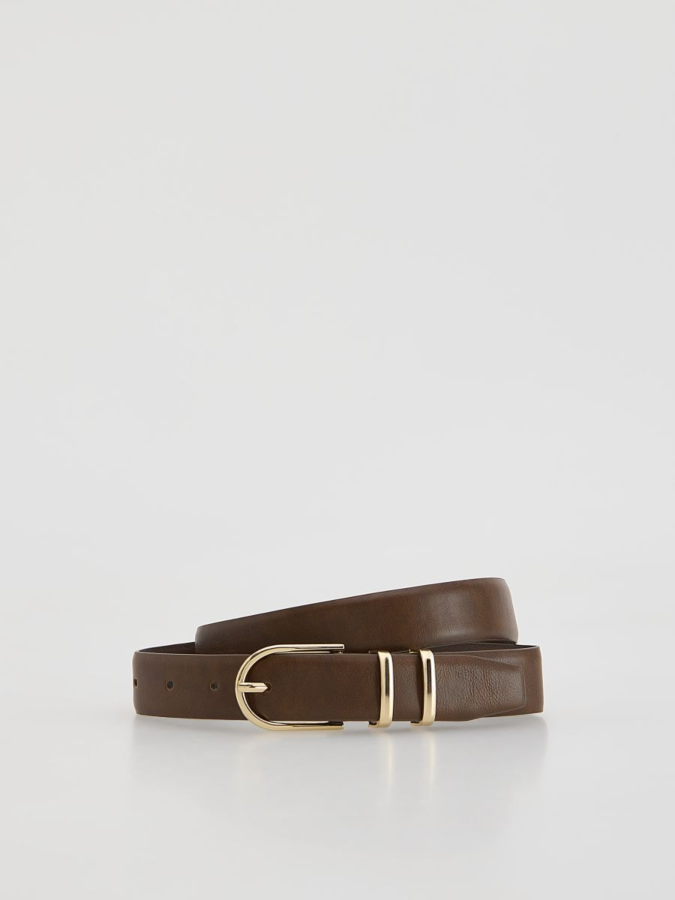 חגורה מעור עם אבזם