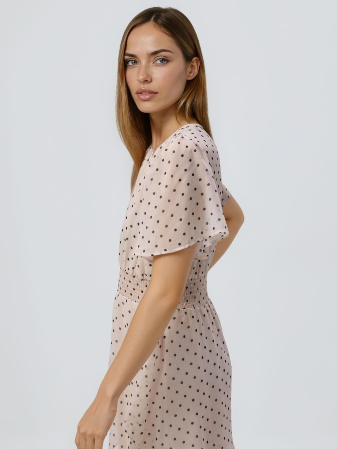 שמלת מידי מלמלה עם נקודות