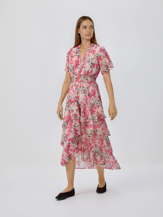 שמלת מידי מלמלה עם נקודות