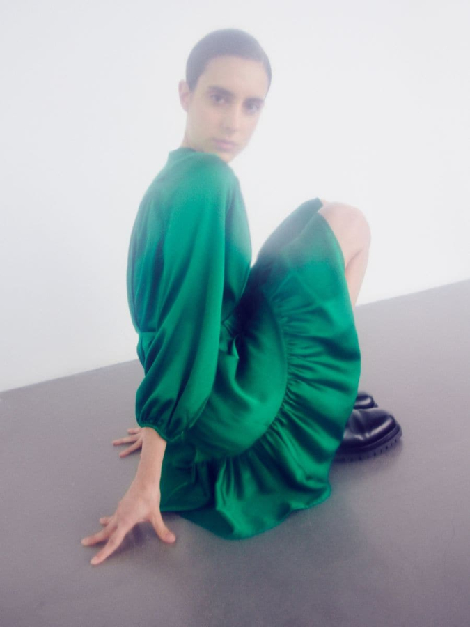 שמלת מלמלה עם קשירה במותן