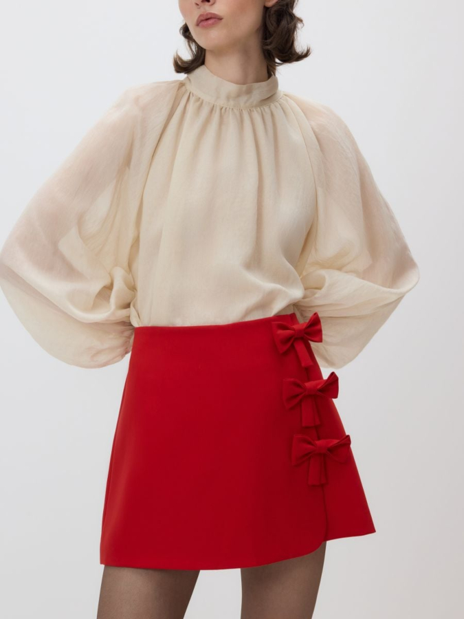 חצאית-מכנס עם פפיונים