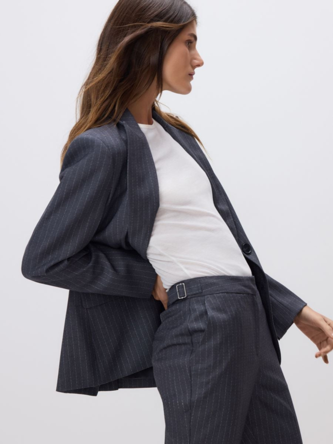 מכנסי פסים בגזרה מתרחבת