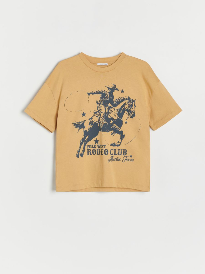 טי שירט אוברסייזד עם הדפס