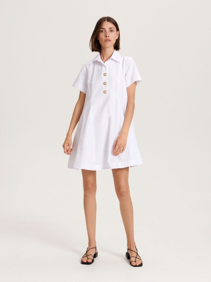 שמלת מיני עם כפתורים