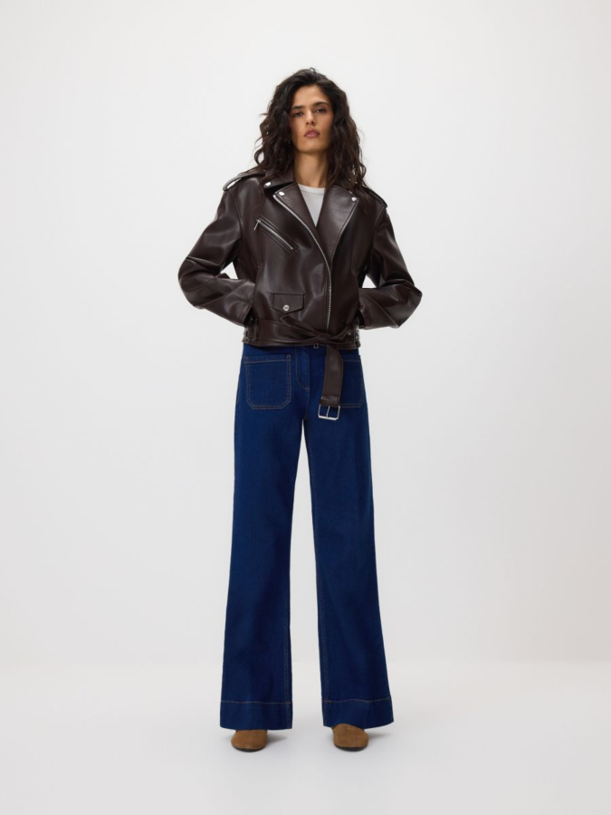 ג'קט בייקר דמוי עור