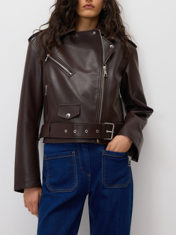 ג'קט בייקר דמוי עור