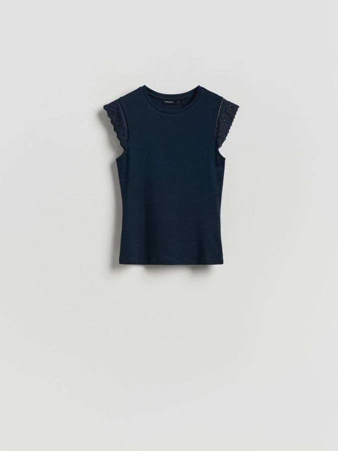 טופ כותנה עם תחרה