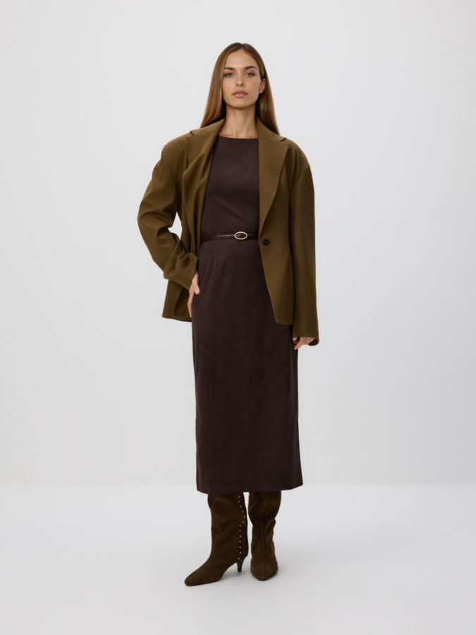 שמלת מקסי עם חגורה