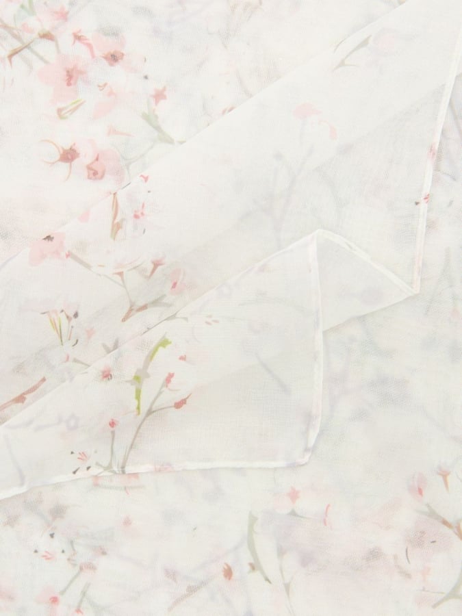 צעיף עם הדפס פרחוני