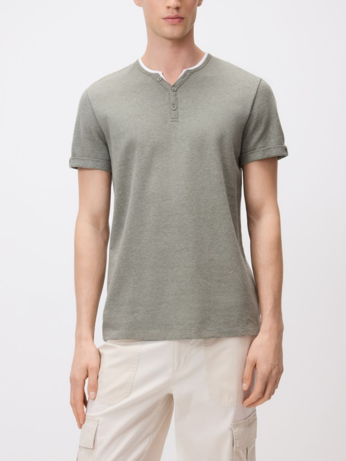 חולצת Henley בגזרת Slim Fit