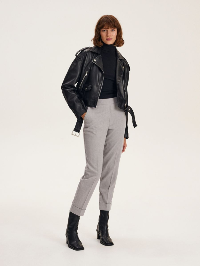 מכנסיים ארוכים עם מותן אלסטי