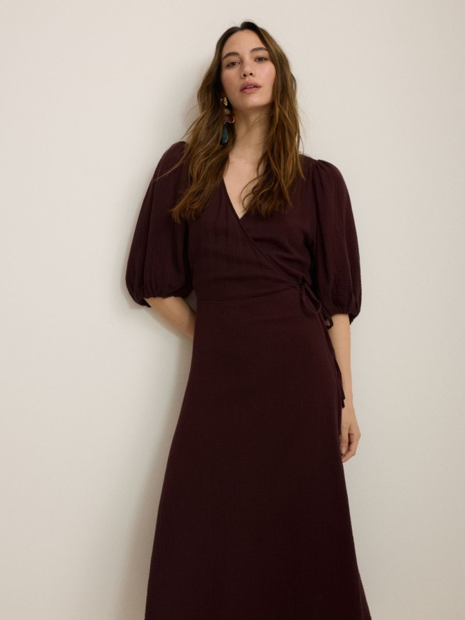 שמלת מידי שרוול מנופח