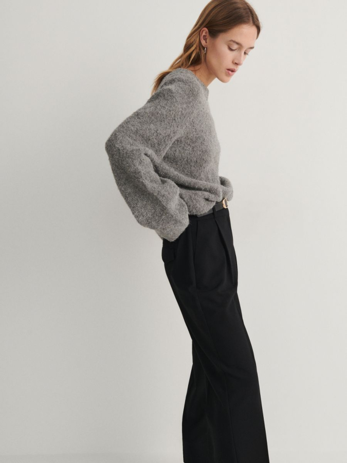 מכנסיים ארוכים עם חגורת קשירה