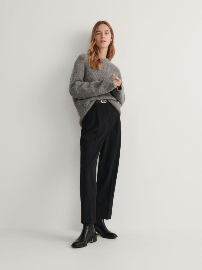 מכנסיים ארוכים עם חגורת קשירה