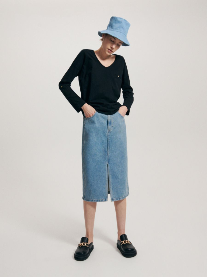 חולצת בייסיק כותנה לנשים