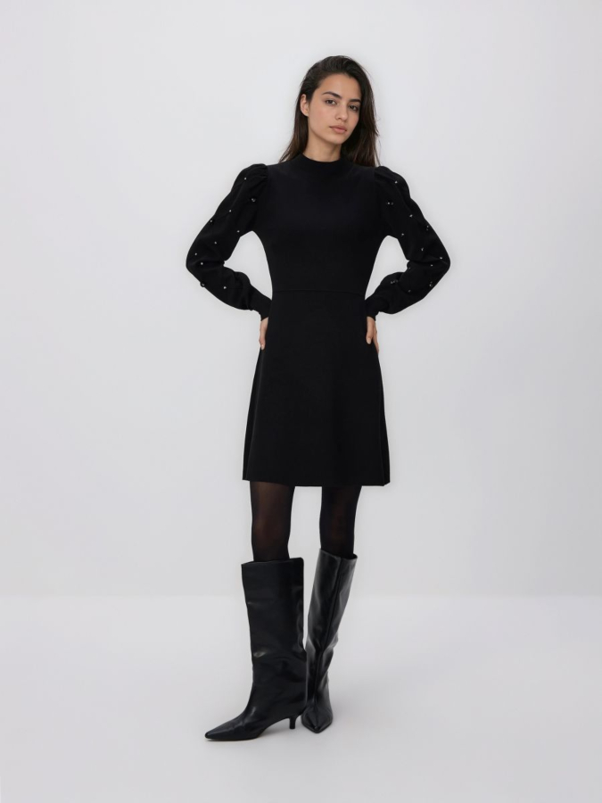 שמלת ג'רזי עם אבנים