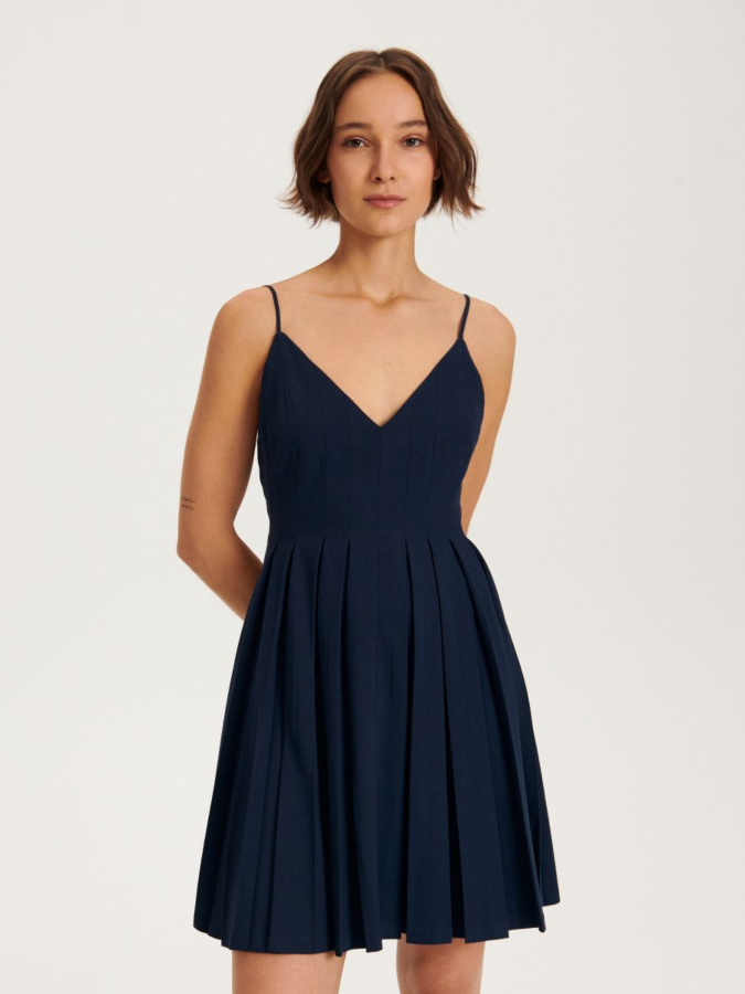 שמלת קאמי כתפיות קצרה