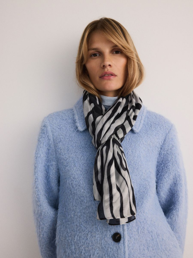 צעיף בהדפס חייתי