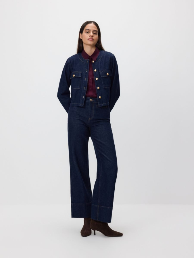 ג'ינס גזרה רחבה High waist