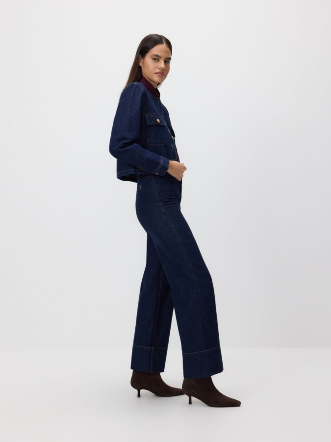ג'ינס גזרה רחבה High waist