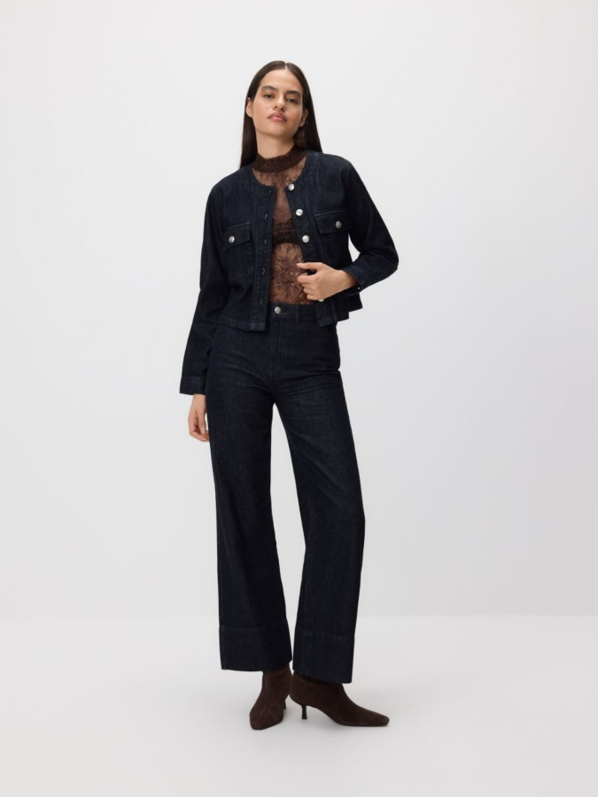 ג'ינס גזרה רחבה High waist