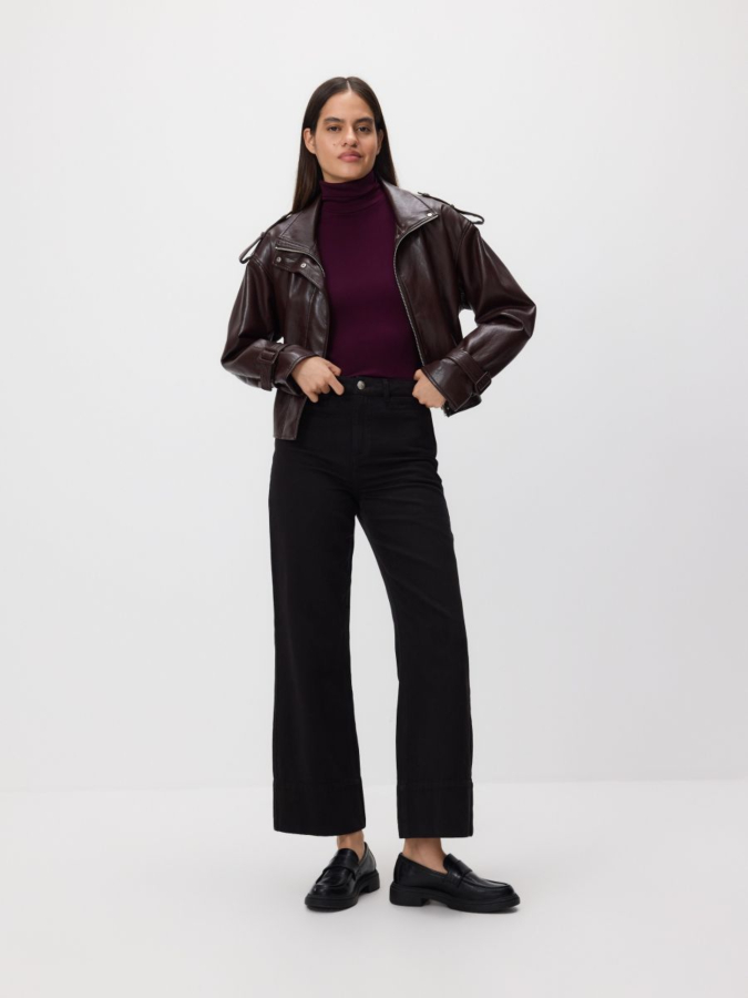 ג'ינס גזרה רחבה High waist