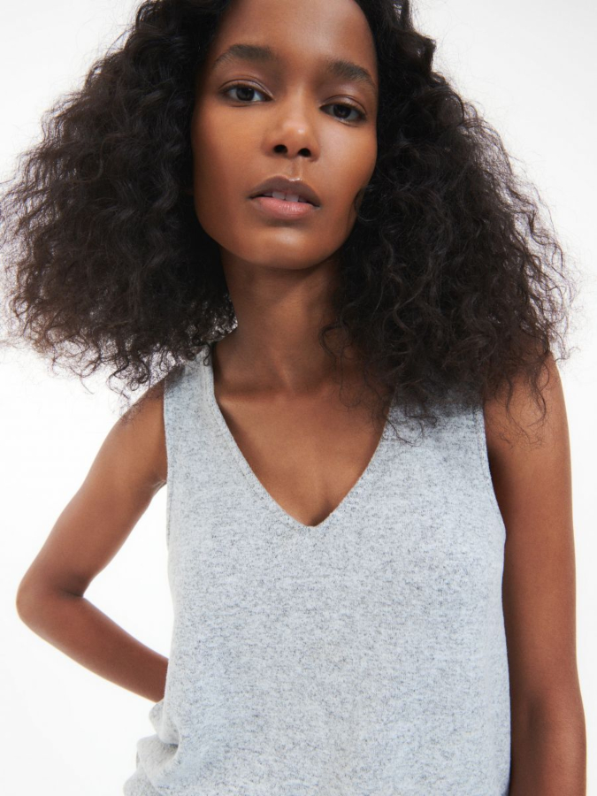 גופייה חלקה בשילוב ויסקוזה