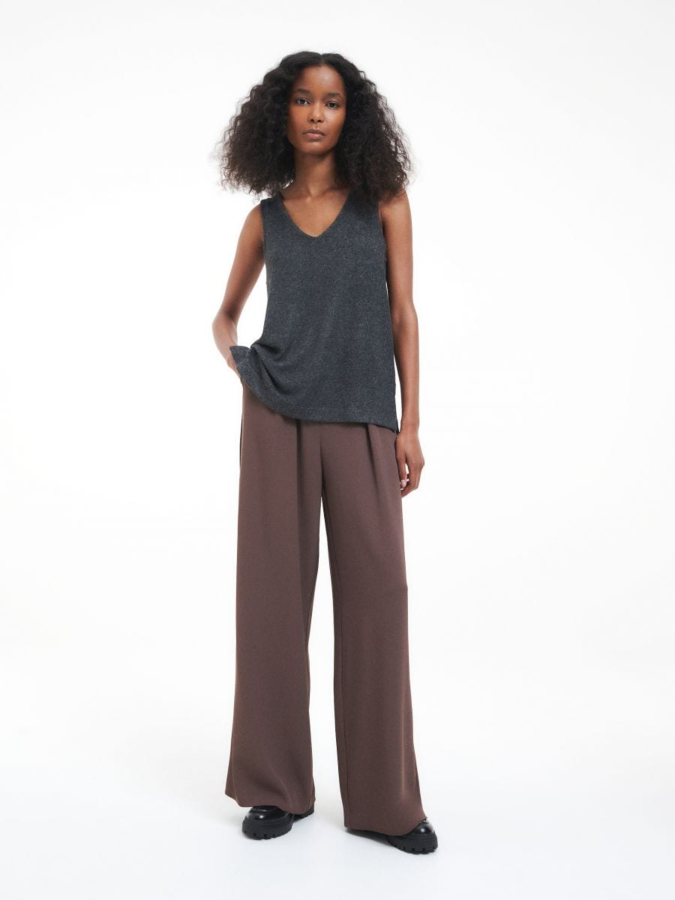 גופייה חלקה בשילוב ויסקוזה