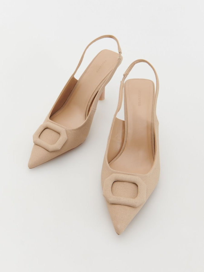 נעלי סטילטו עם עקב פתוח