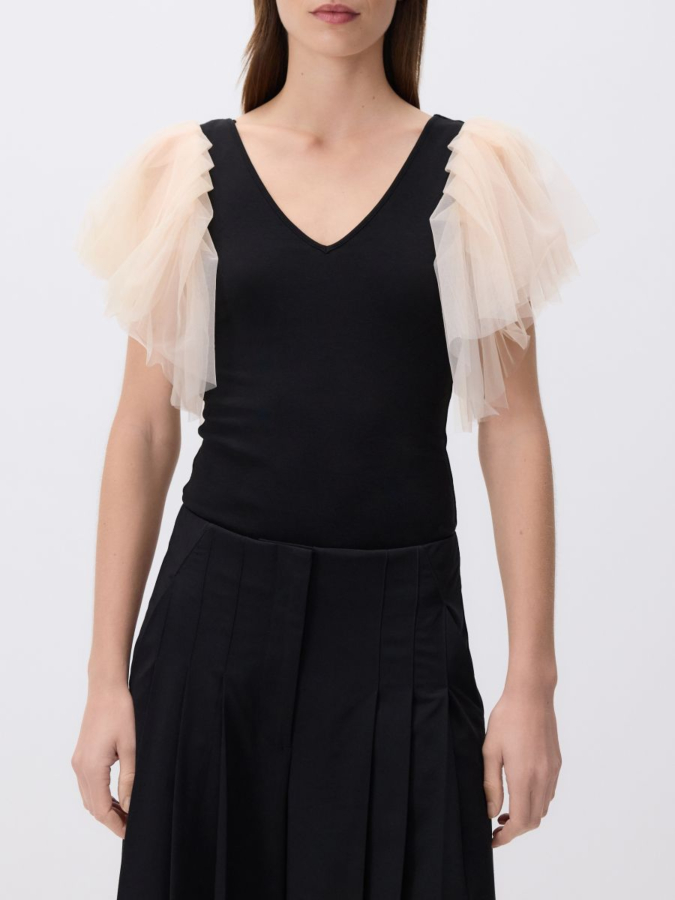 בגד גוף עם שרוולים מעוצבים