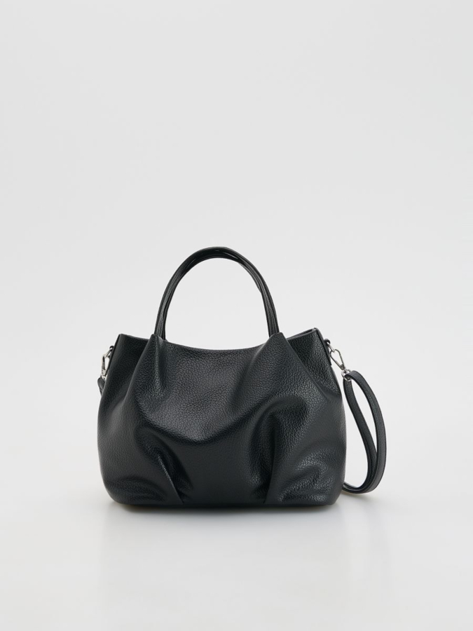 תיק צד שחור דמוי עור