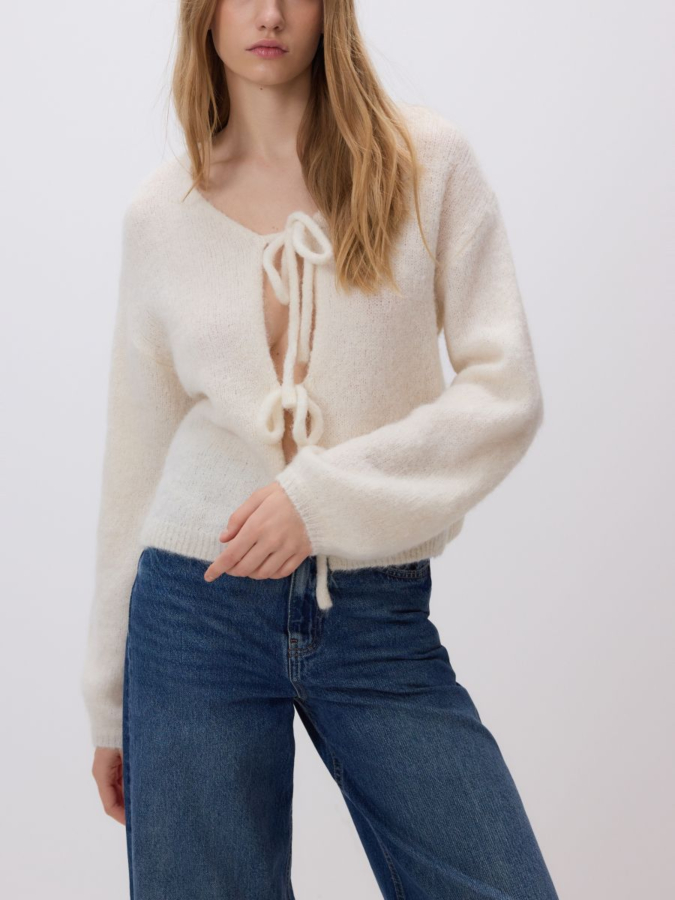 קרדיגן עם קשירה