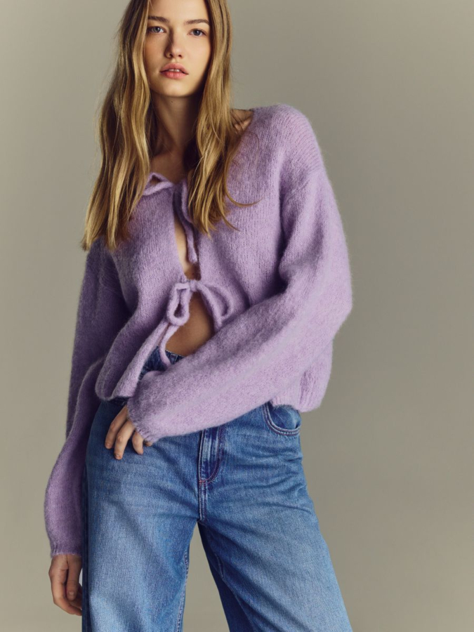 קרדיגן עם קשירה