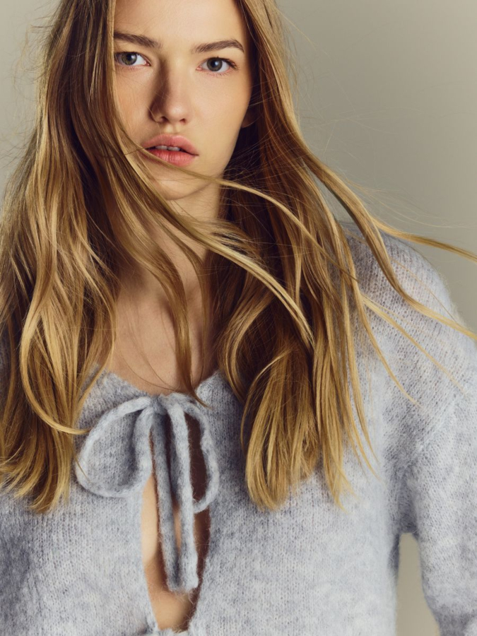 קרדיגן עם קשירה