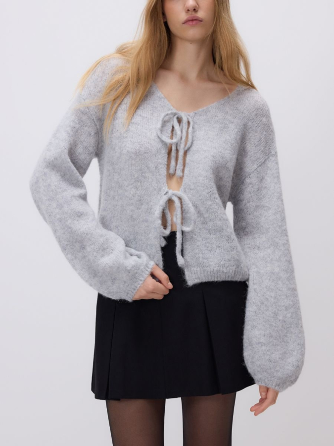 קרדיגן עם קשירה