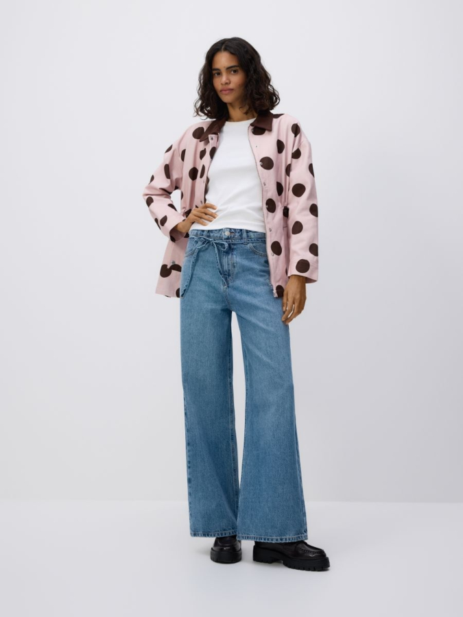 ג'ינס Wide leg עם חגורה