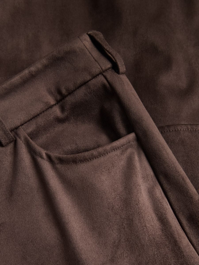 מכנסיים דמוי זמש