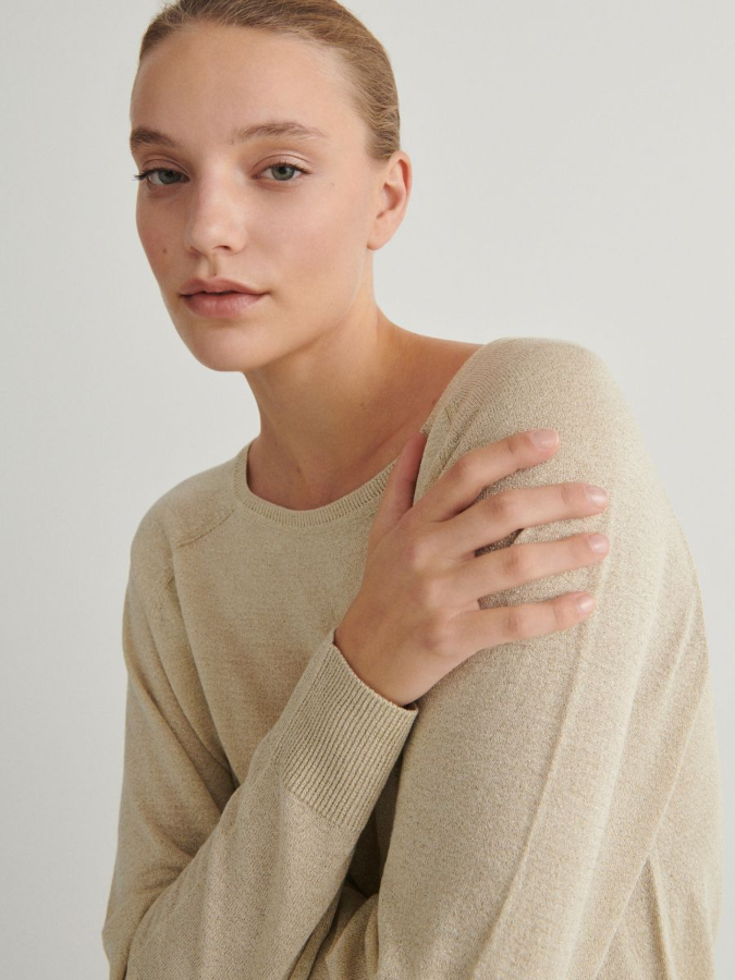 סריג בשילוב חוט מטאלי