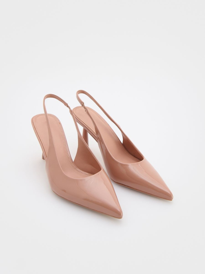 נעלי עקב סלינגבק מבריקות