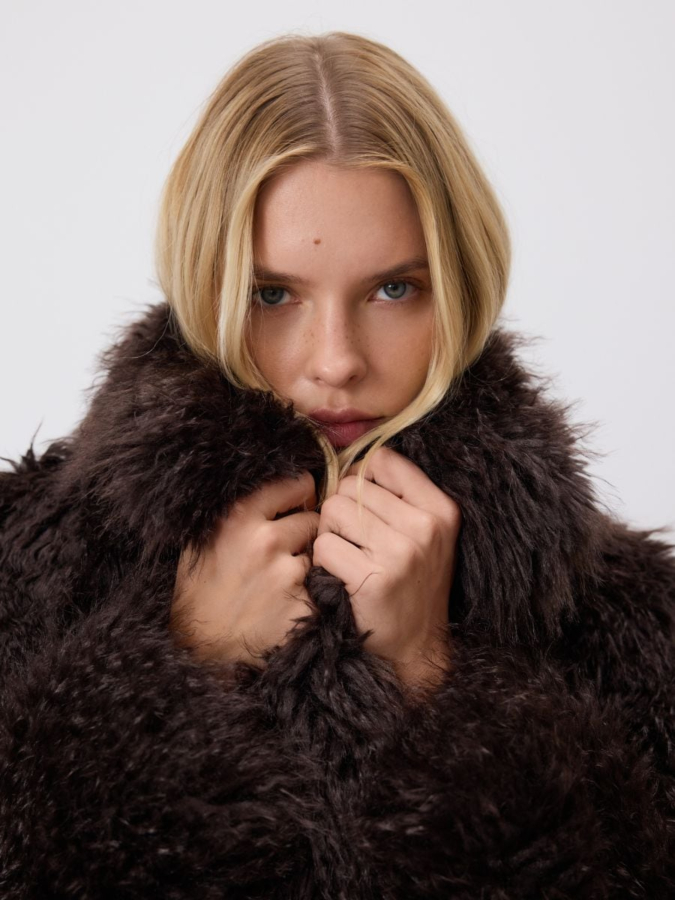 מעיל דמוי פרווה