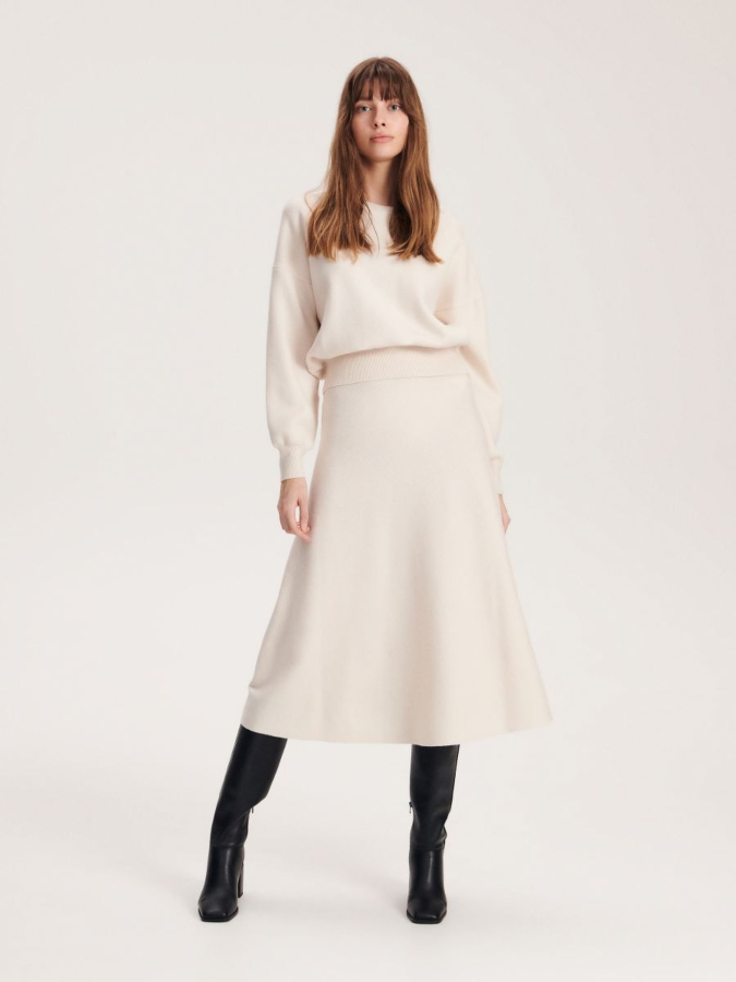 חצאית מידי ג'רסי