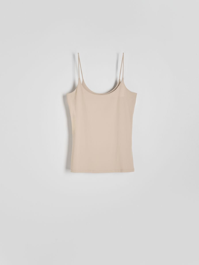 גופיית כתפיות חלקה צמודה