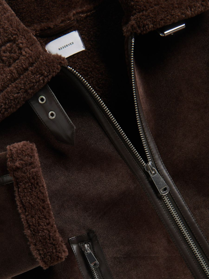 ג'קט דמוי עור עם בטנה